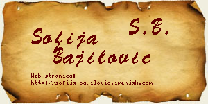 Sofija Bajilović vizit kartica